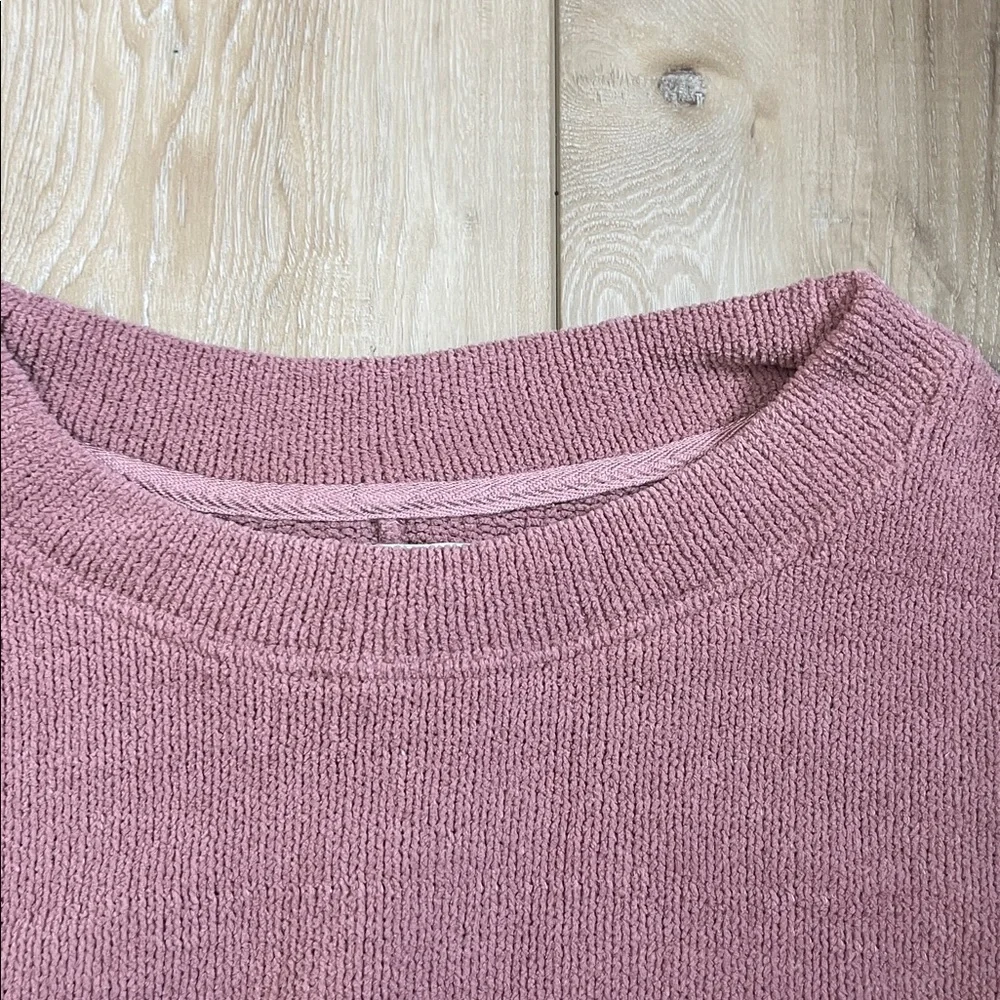 Free People Beach Happy Pullover Chenille Sweater Roan Rouge Size Medium - Picture 5 of 8